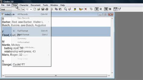 CINDEX Tutorial 1 .